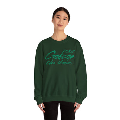 Godson Rufus-Okomhanru Cursive Name & Number Crewneck Sweatshirt