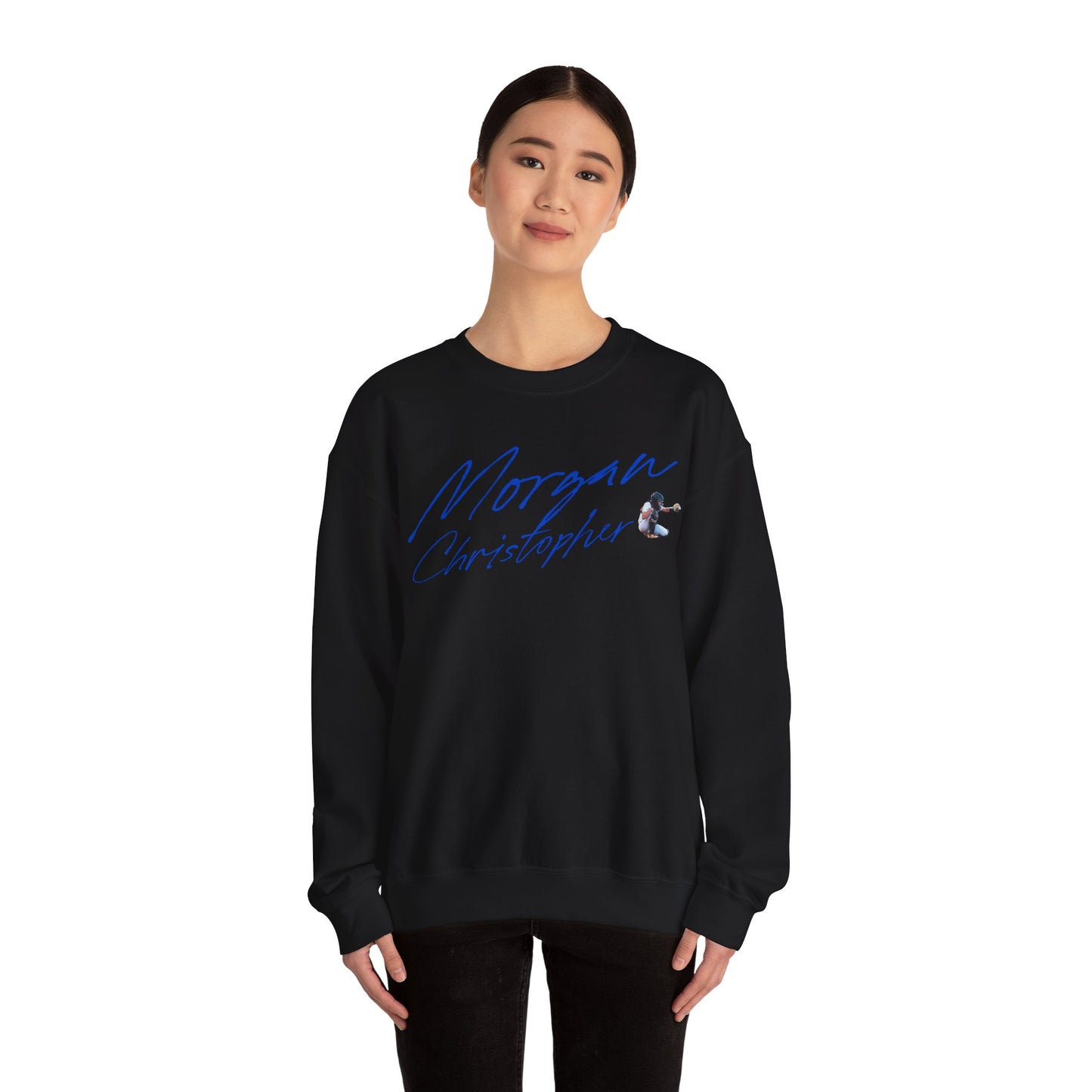 Morgan Christopher Cursive Crewneck Sweatshirt