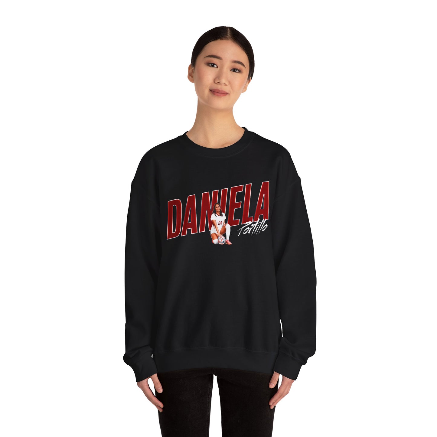 Daniela Portillo Cursive Combo Colored Crewneck Sweatshirt