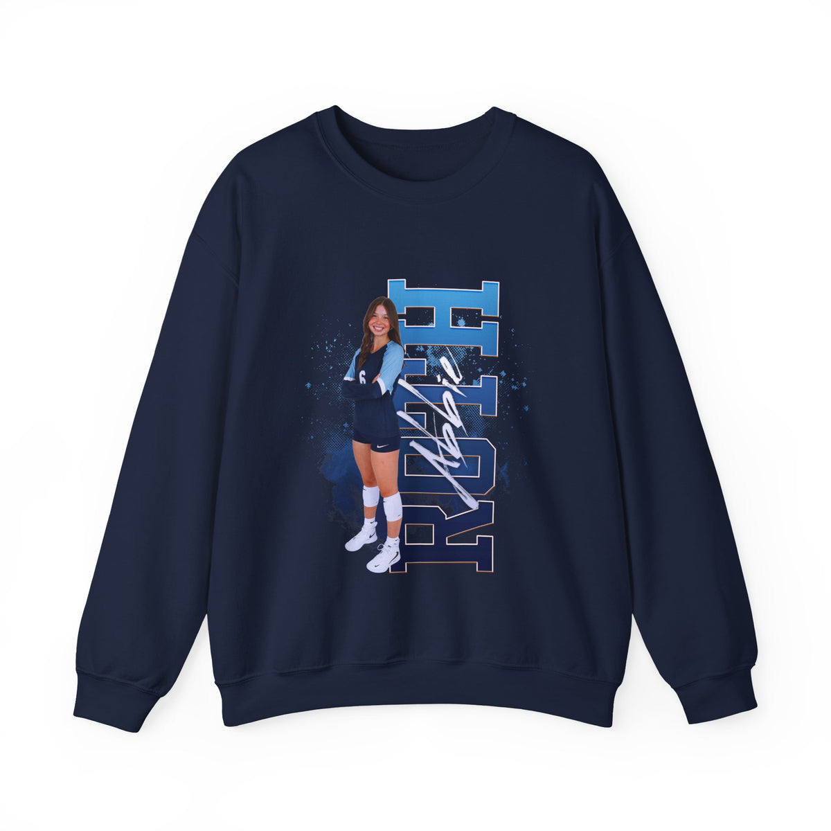 Abbie Roth Vertical Name Crewneck Sweatshirt