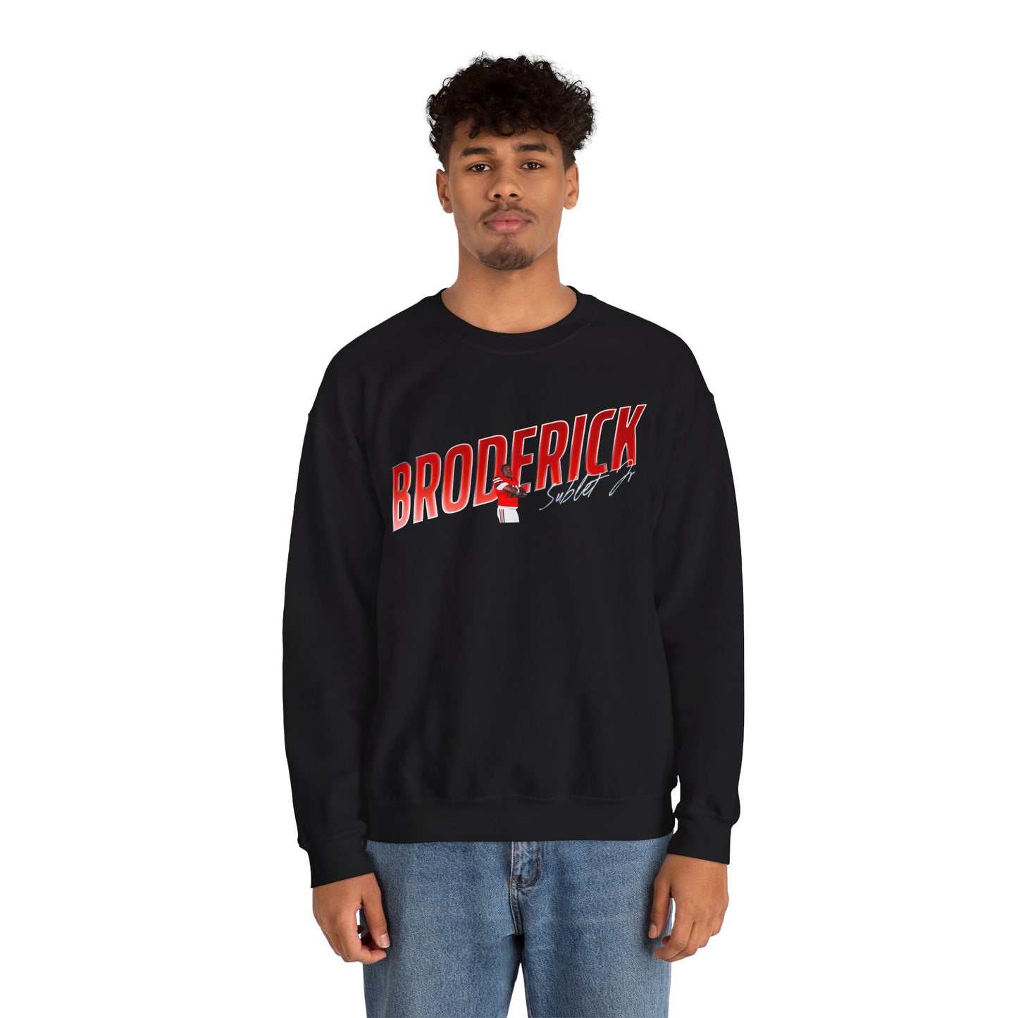 Broderick Sublet Jr. Cursive Combo Crewneck Sweatshirt