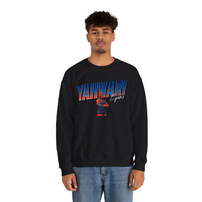 Yahnari Lyons Cursive Combo Colored Crewneck Sweatshirt