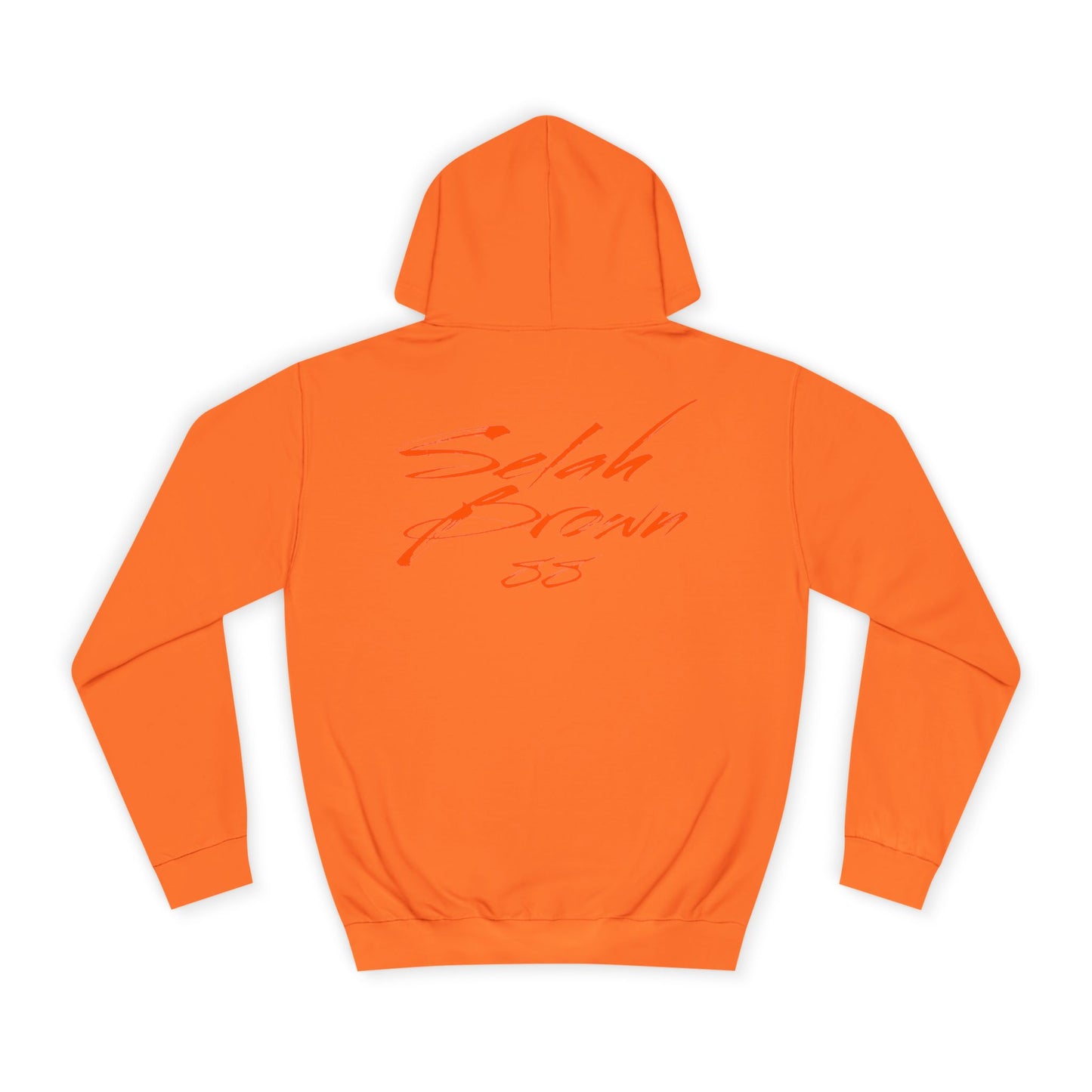 Selah Brown Cursive Name & Number Premium Hoodie
