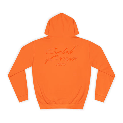Selah Brown Cursive Name & Number Premium Hoodie