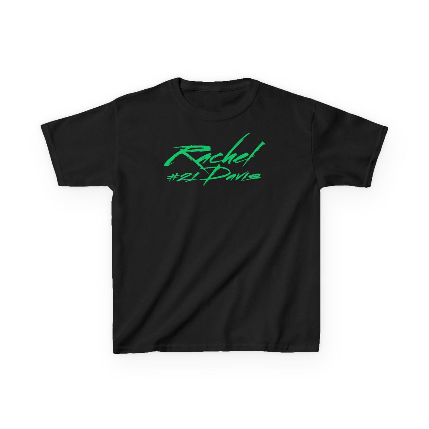 Rachel Davis Cursive Name & Number Kids Tee