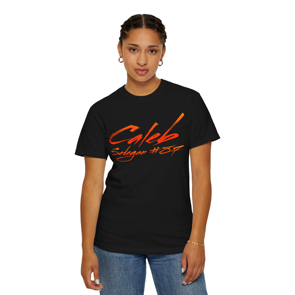 Caleb Sedegan Cursive Name & Number Premium Tee