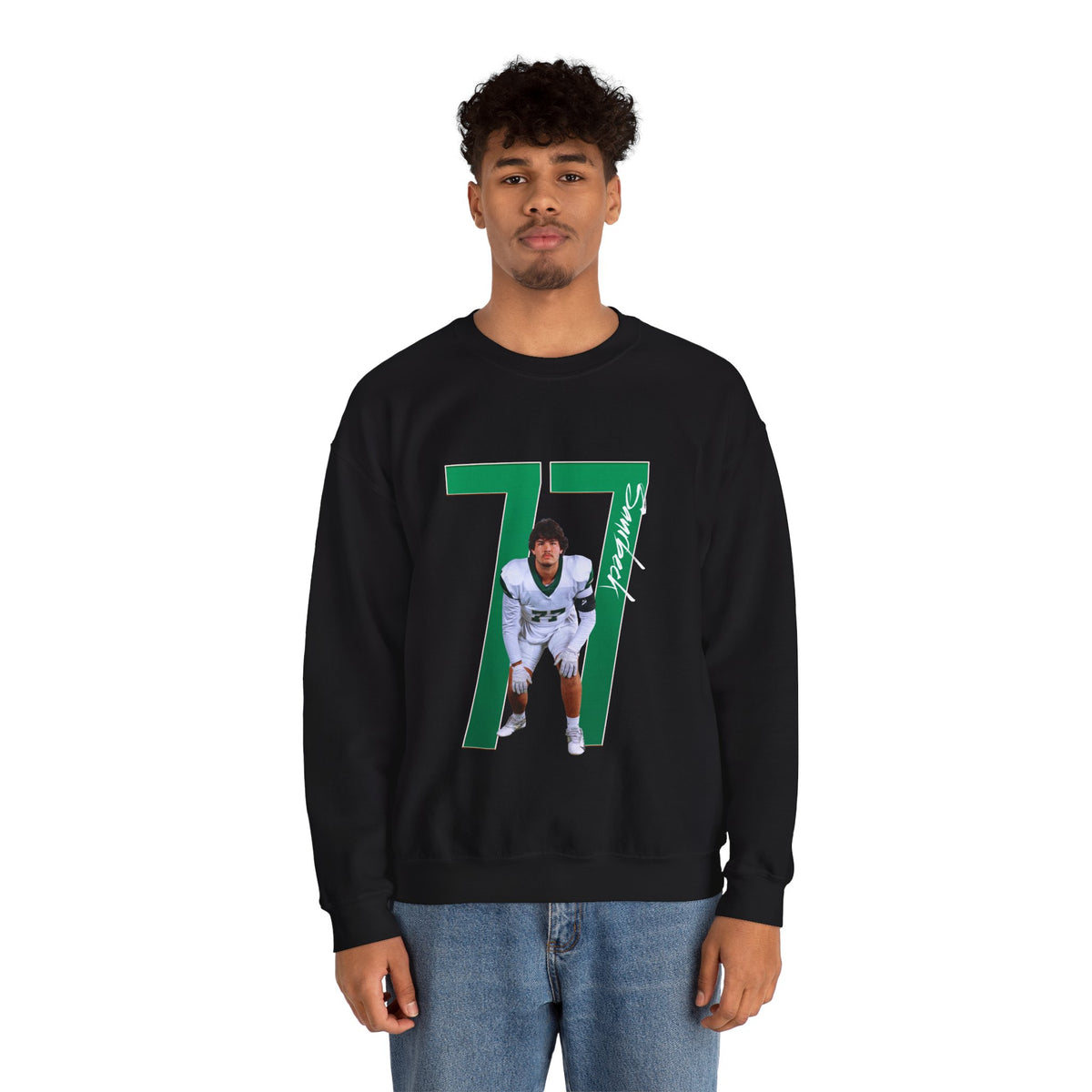 Jacob Saurbeck Player Icon Number Crewneck Sweatshirt