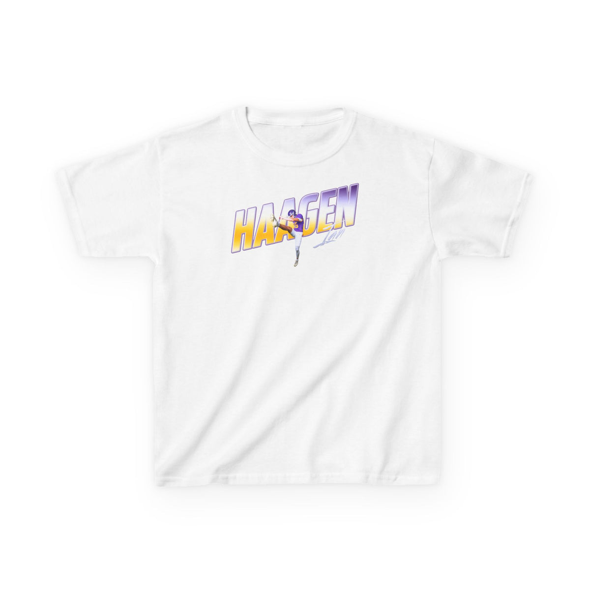 Ian Haagen Cursive Combo Colored Kids Tee