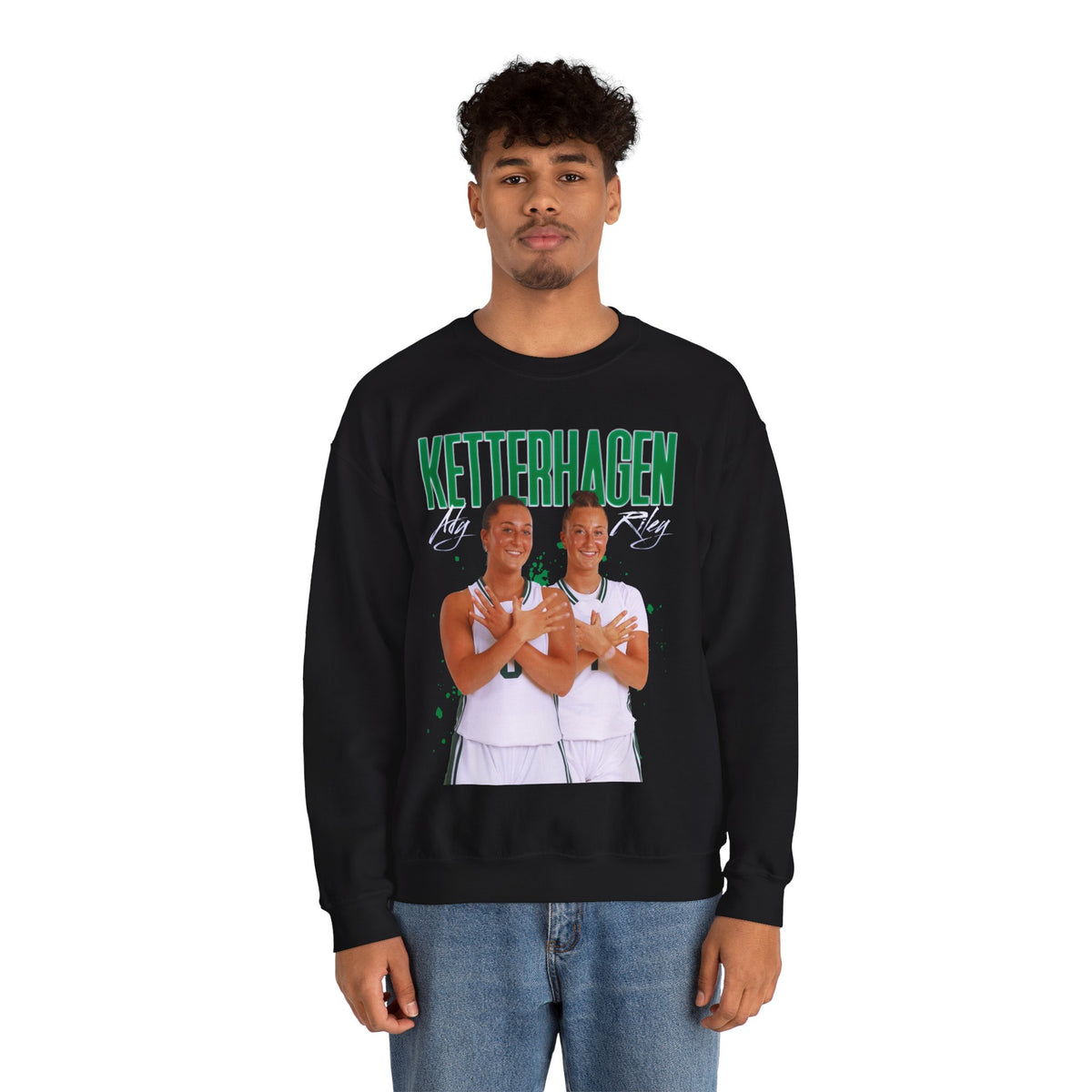 Ady & Riley Ketterhagen Athlete Splatter Crewneck Sweatshirt