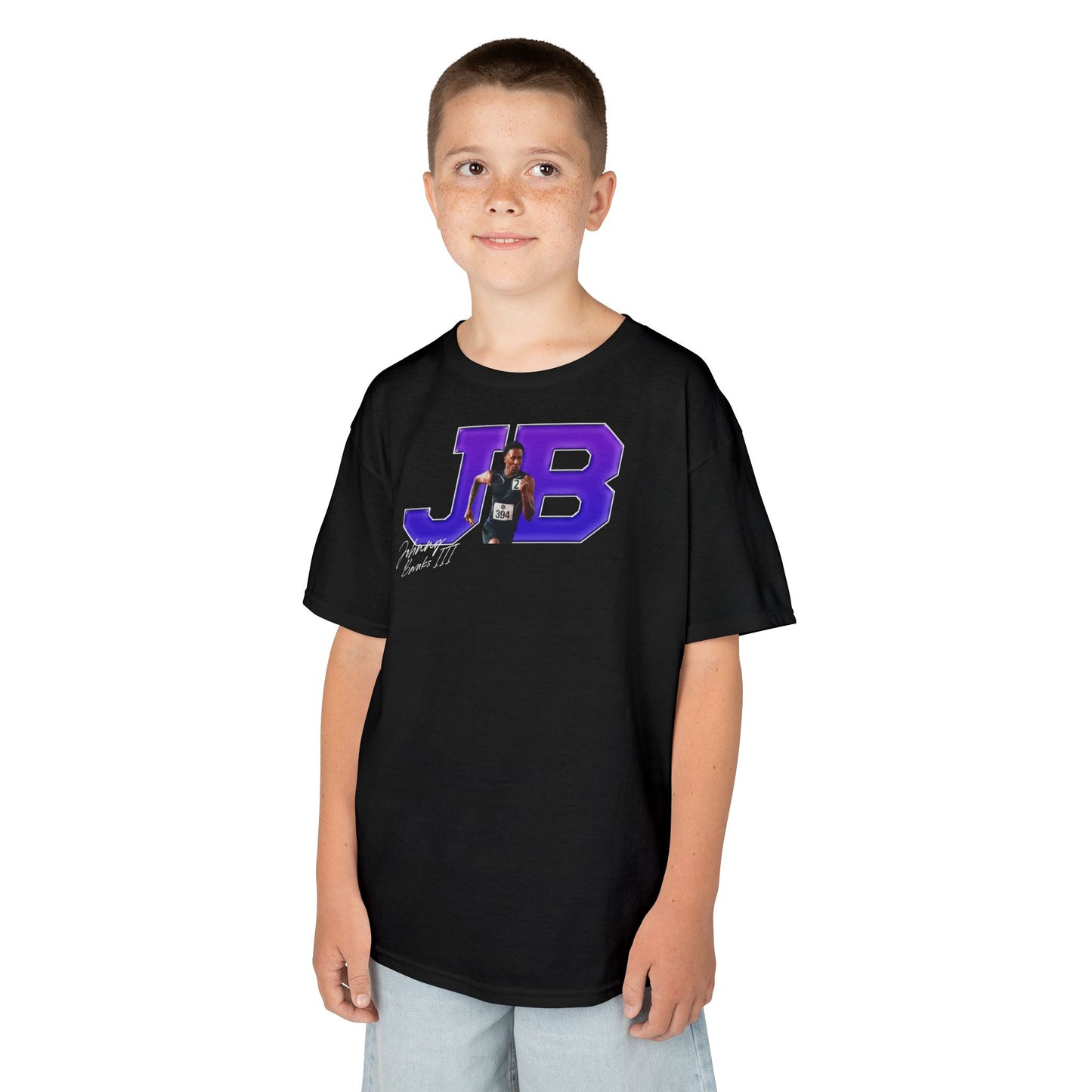 Johnny Banks III Big Initials Colored Kids Tee
