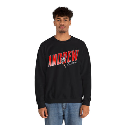 Andrew Brown Cursive Color Combo Crewneck Sweatshirt