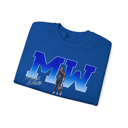 Malik White Big Initals Colored Crewneck Sweatshirt