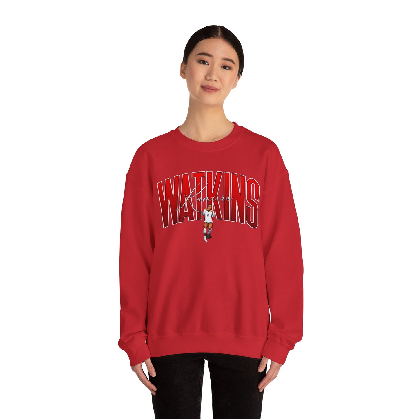 Kamiera Watkins Curved Combo Colored Crewneck Sweatshirt
