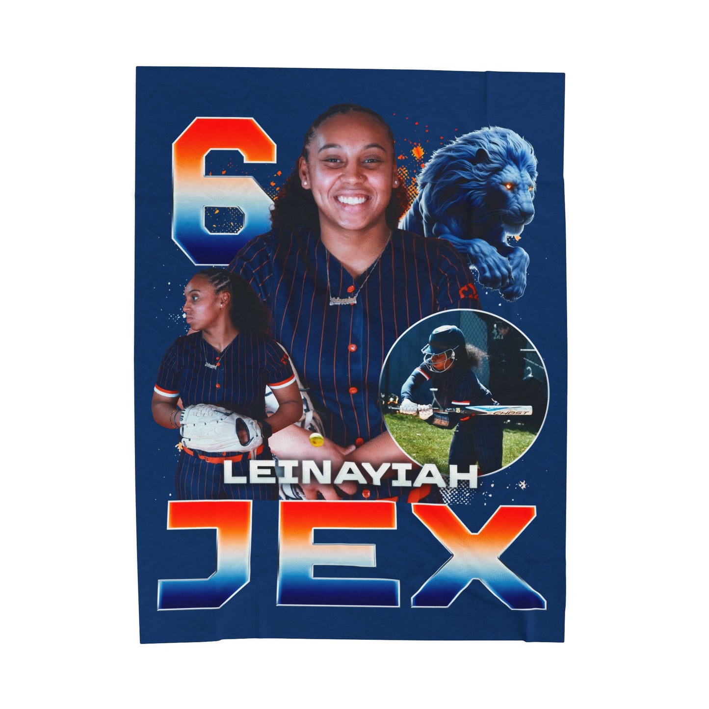 Leinayiah Jex Team Mascot 60"-80" Plush Blanket