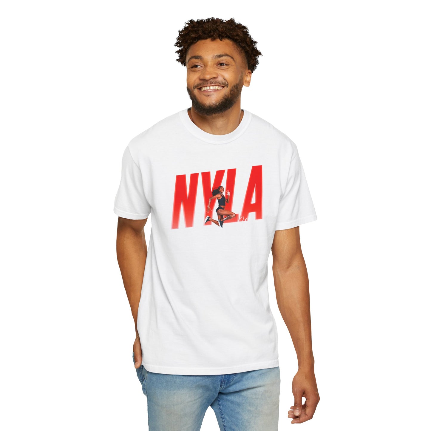 Nyla Cherry Cursive Combo Colored Premium Tee