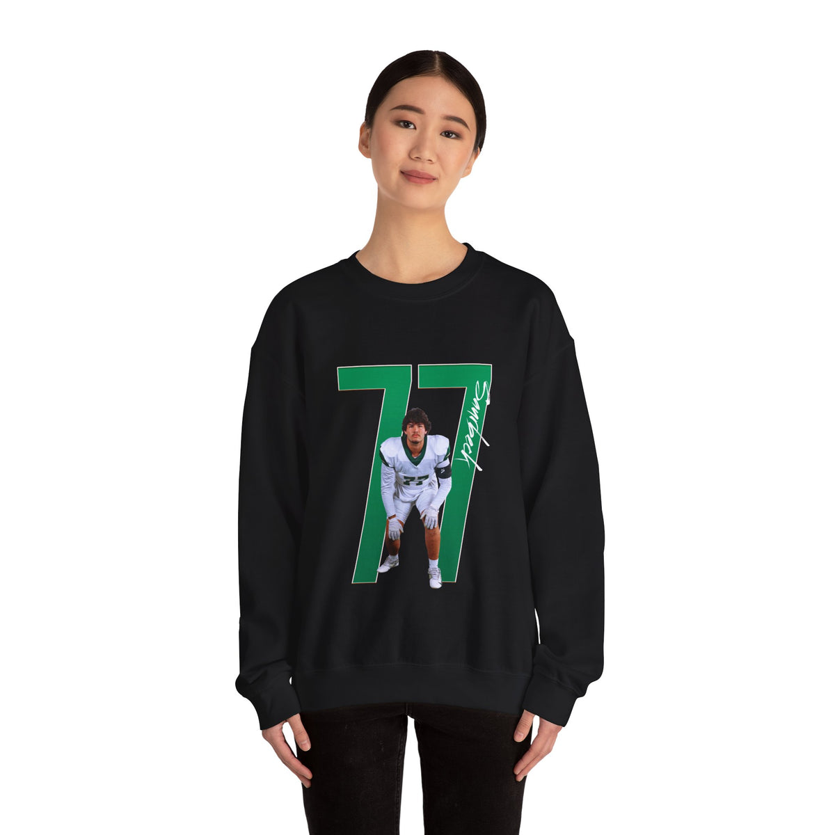 Jacob Saurbeck Player Icon Number Crewneck Sweatshirt