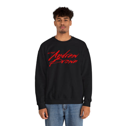Andrew Brown Cursive Name & Number Crewneck Sweatshirt