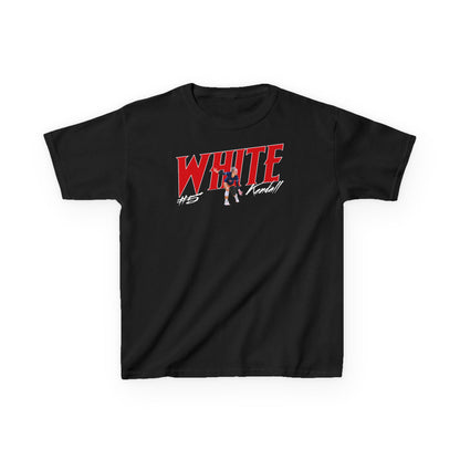 Kendall White Cursive Combo Colored Kids Tee