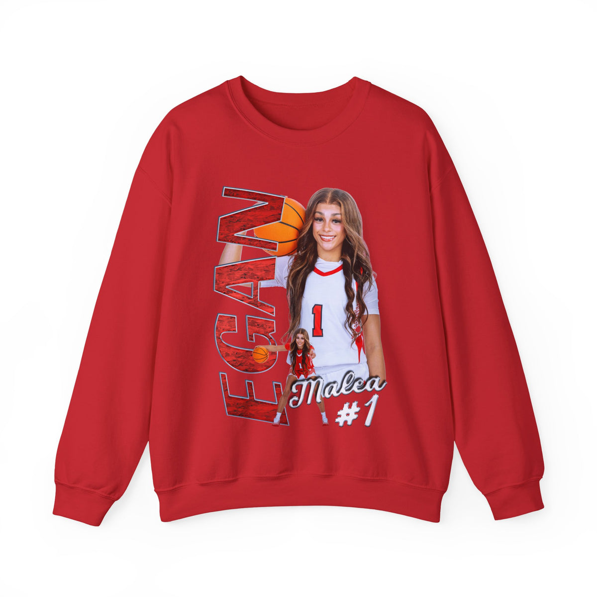 Malea Egan Vertical Name Crewneck Sweatshirt