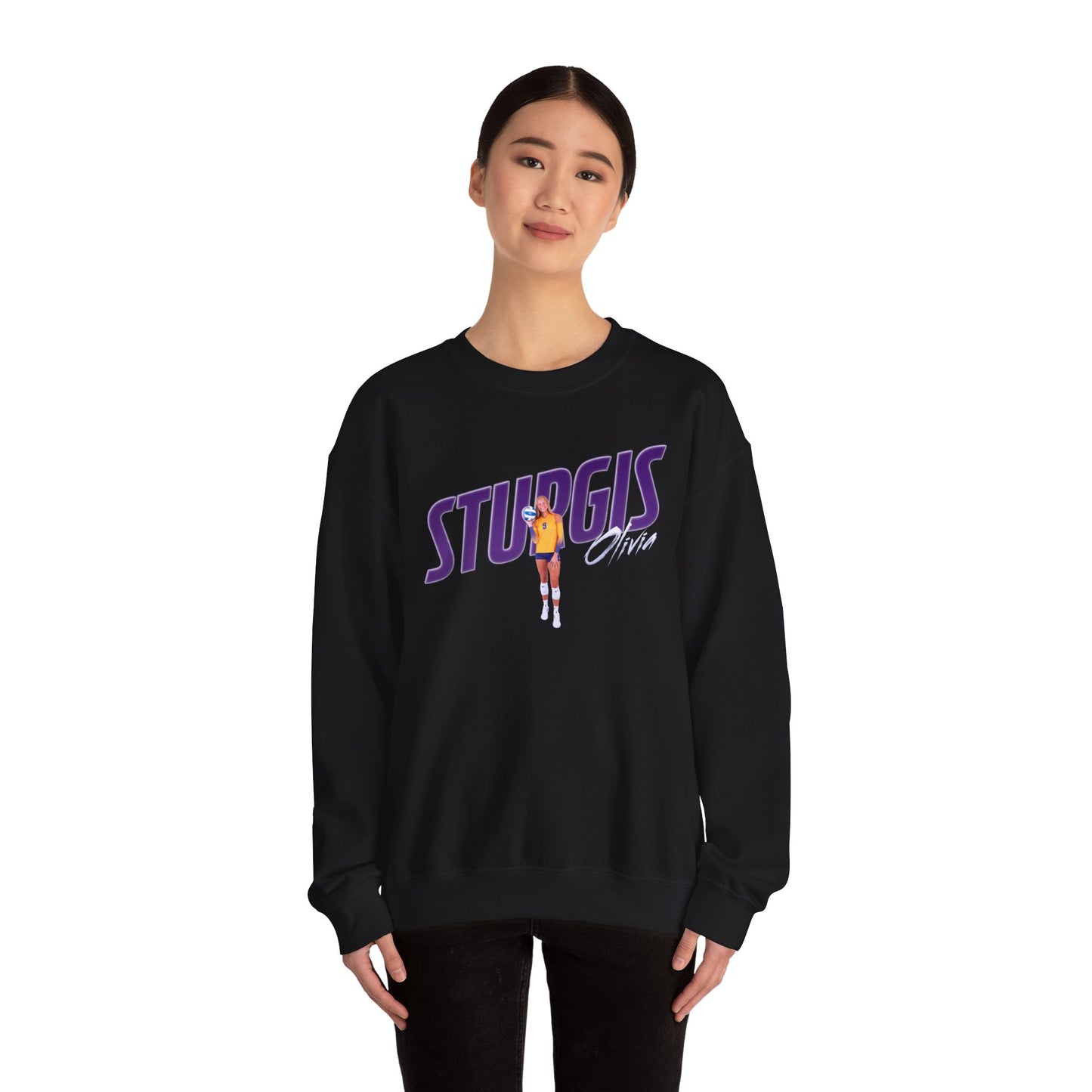 Olivia Sturgis Cursive Combo Colored Crewneck Sweatshirt