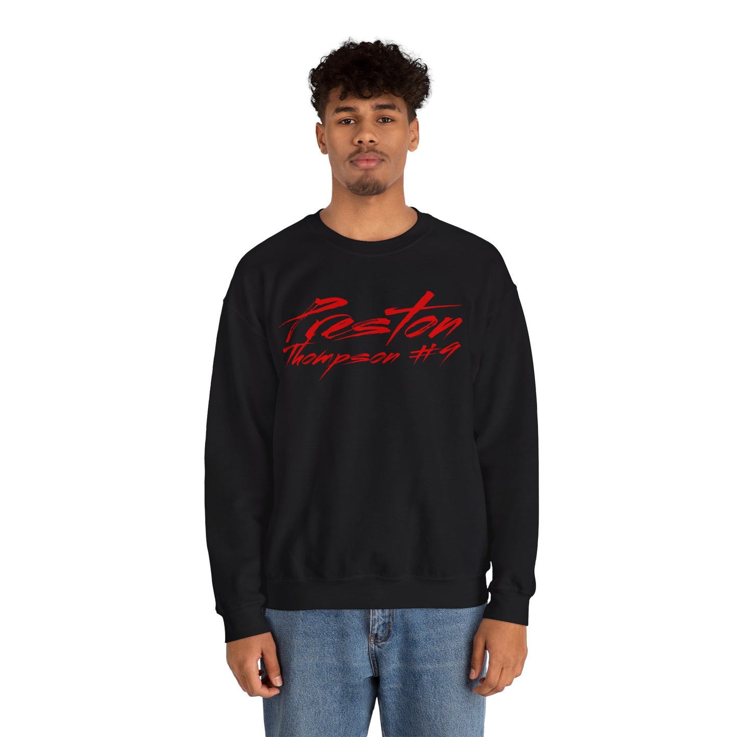 Preston Thompson Cursive Name & Number Crewneck Sweatshirt