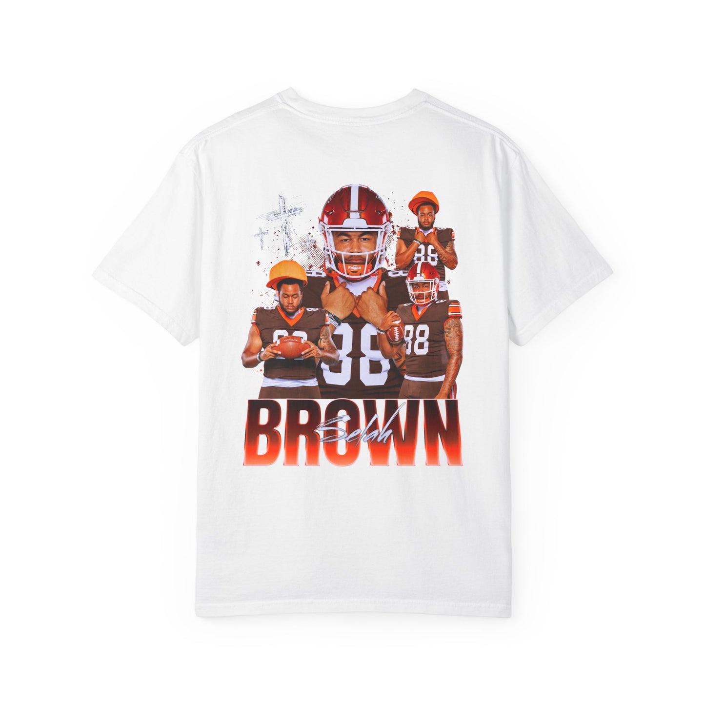 Selah Brown Logo Front & Back Premium Tee