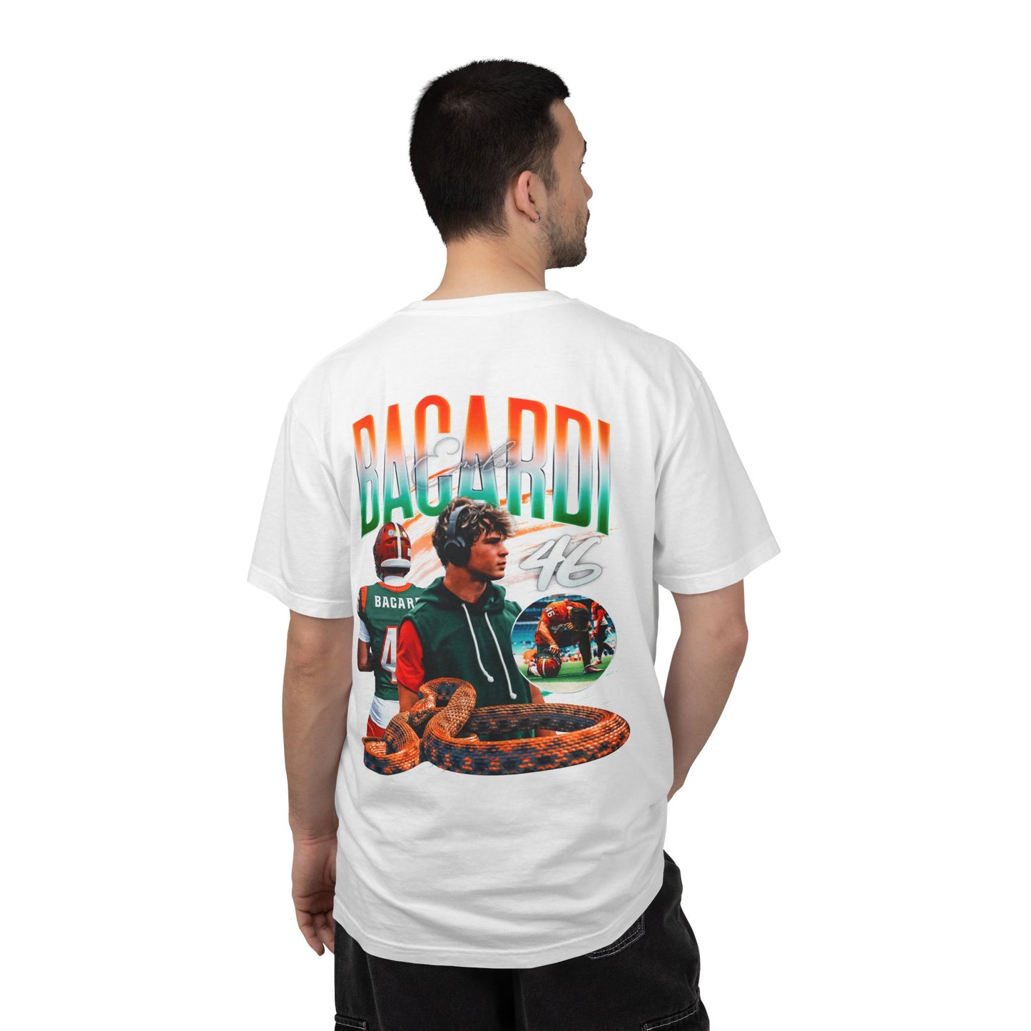 Emilio Bacardi Logo Front & Back Premium Tee