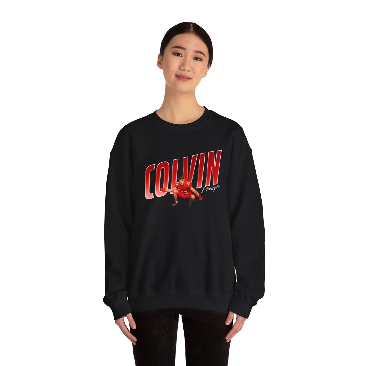 Draivyn Colvin Cursive Combo Crewneck Sweatshirt