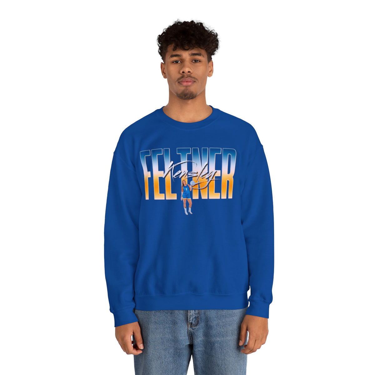 Kensley Feltner Curved Combo Crewneck Sweatshirt