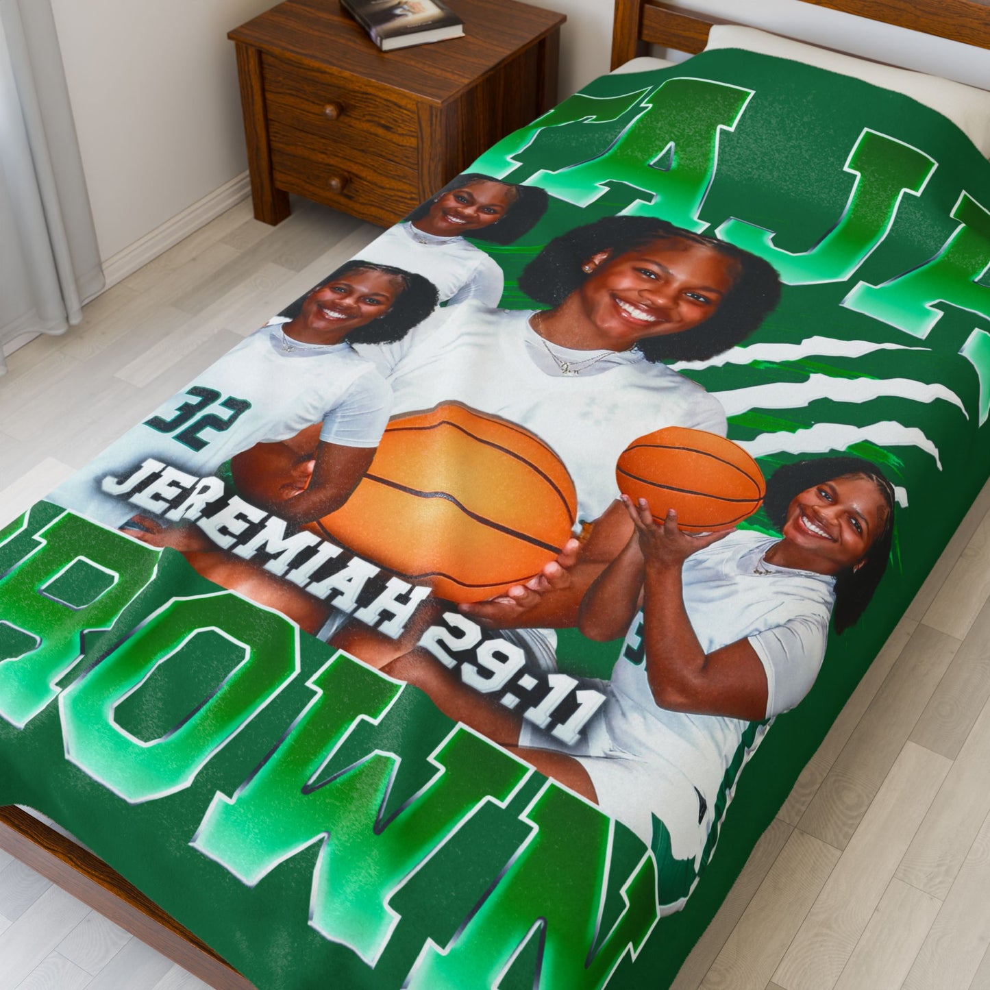 Taja Brown 60"-80" Plush Blanket