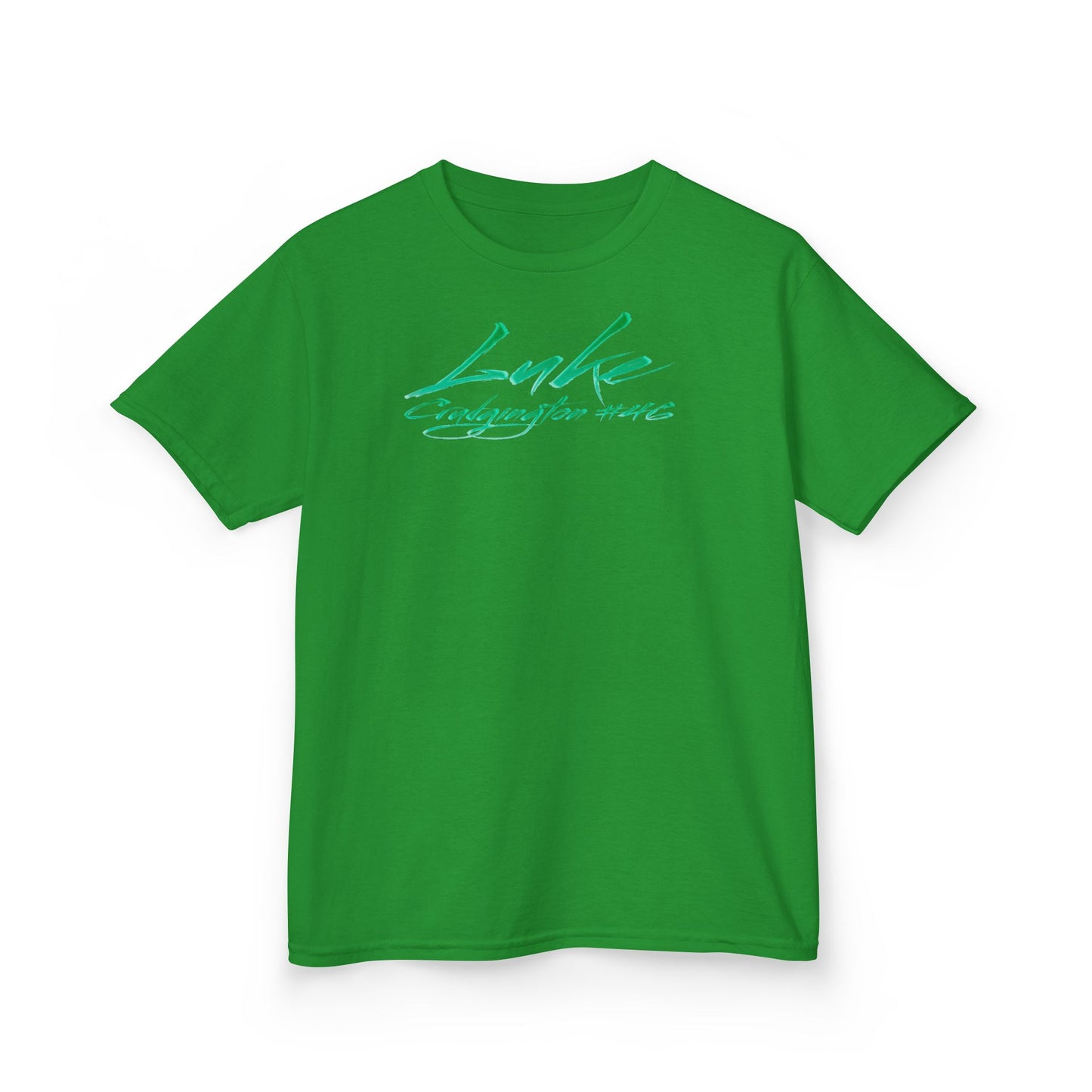 Luke Crudgington Cursive Name & Number Kids Tee