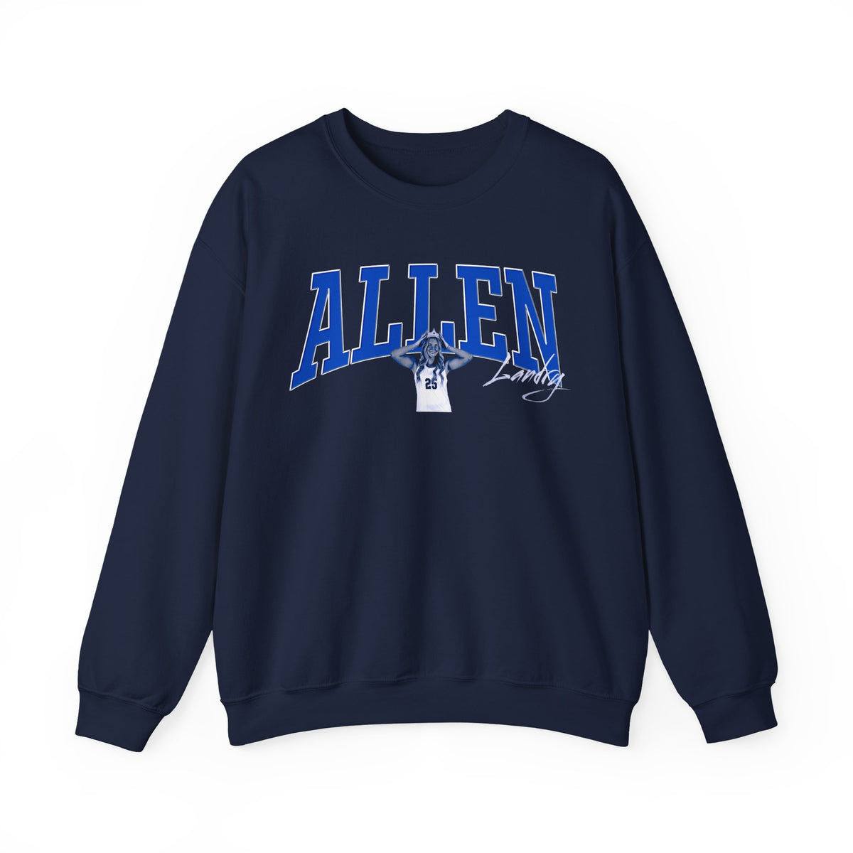 Landry Allen Curved Combo Colored Crewneck Sweatshirt