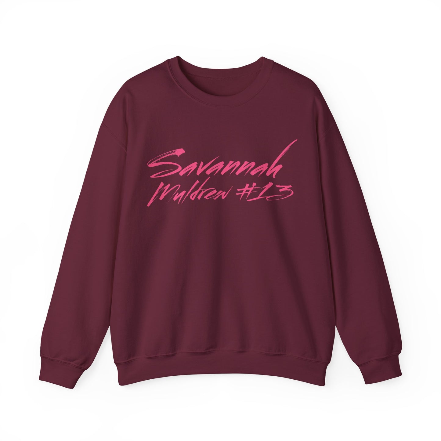 Savannah Muldrew Cursive Name & Number Crewneck Sweatshirt