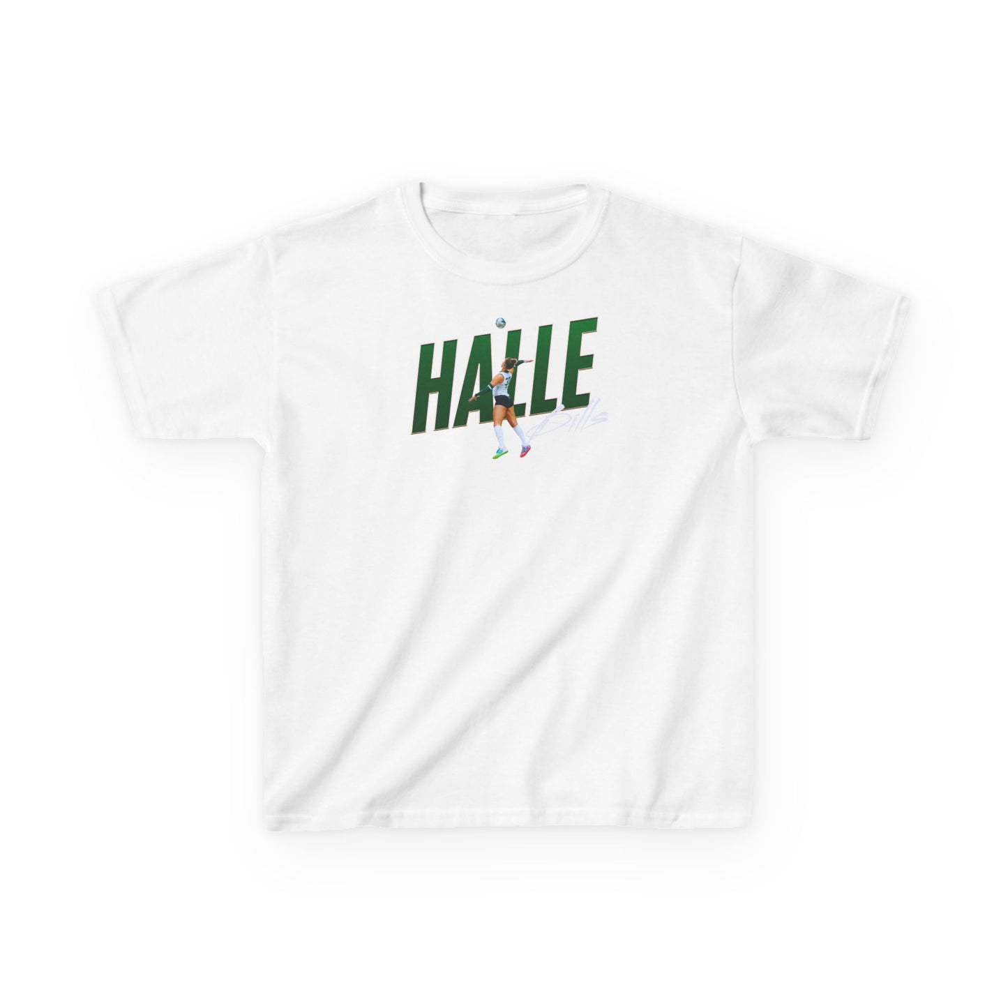 Halle Bills Cursive Combo Colored Kids Tee