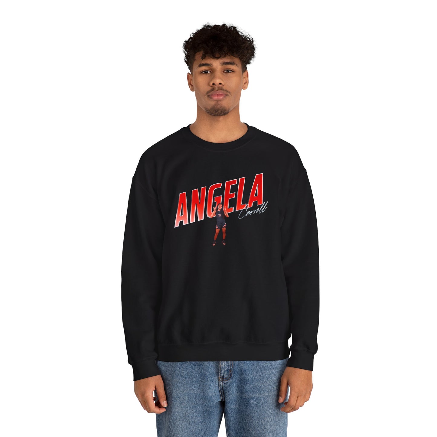 Angela Carroll Cursive Combo Colored Crewneck Sweatshirt