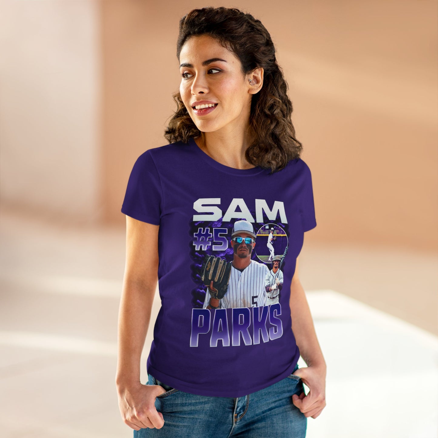Sam Parks White & Colored Combo Women's Tee