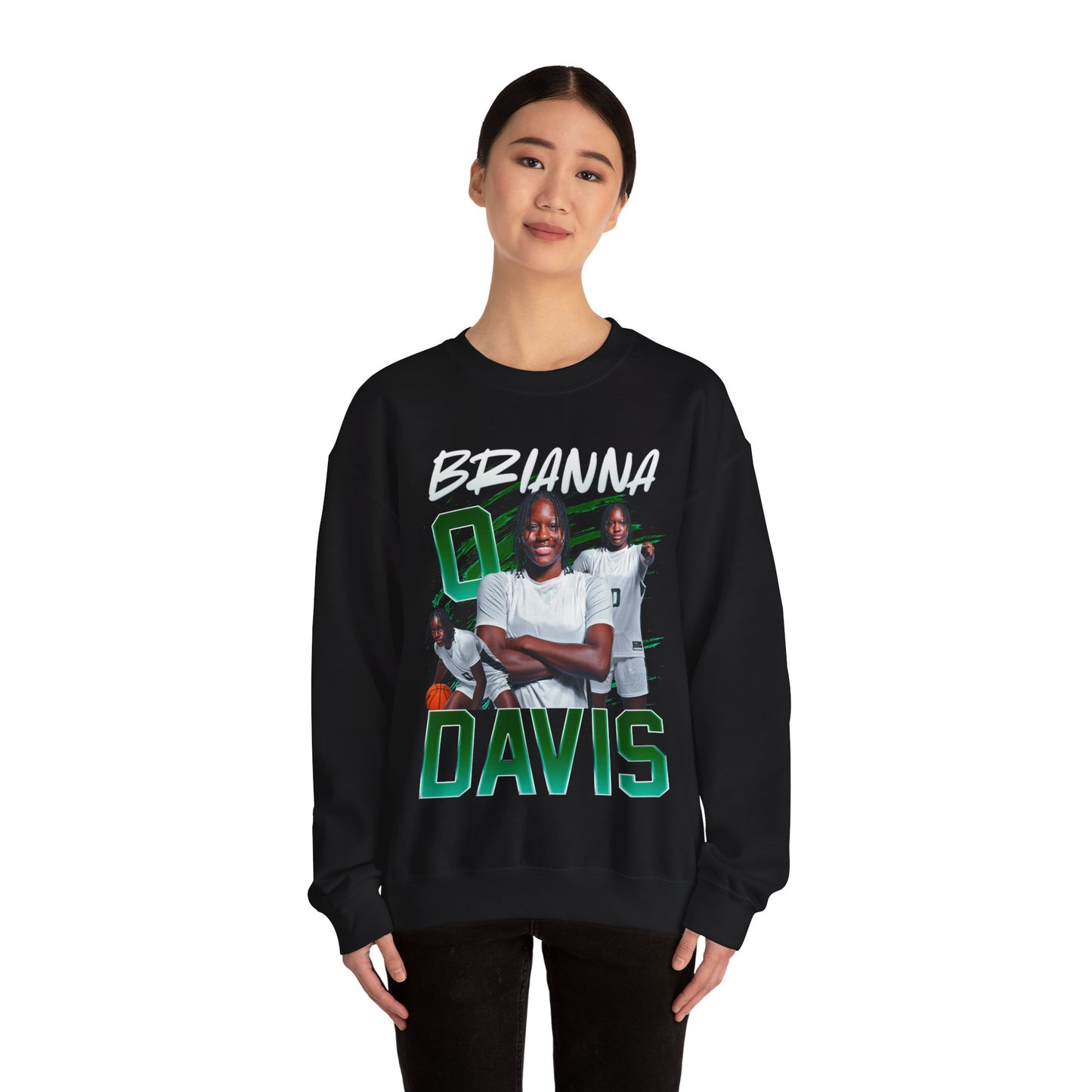Brianna Davis White & Colored Combo Crewneck Sweatshirt