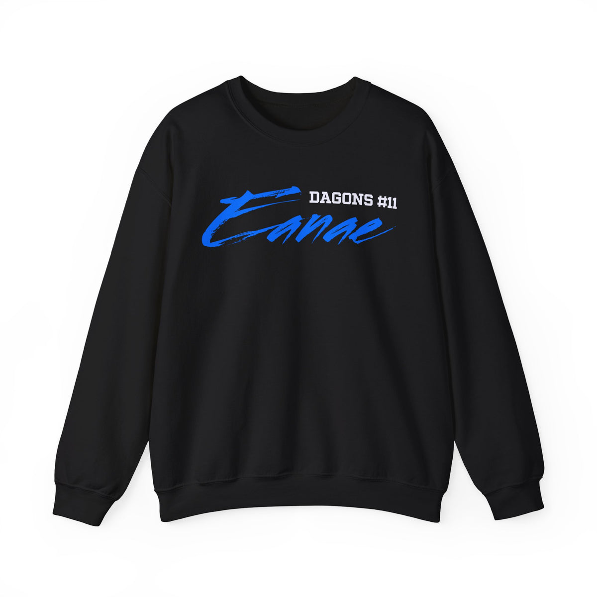 Eanae Dagons Cursvie Name & Number Crewneck Sweatshirt