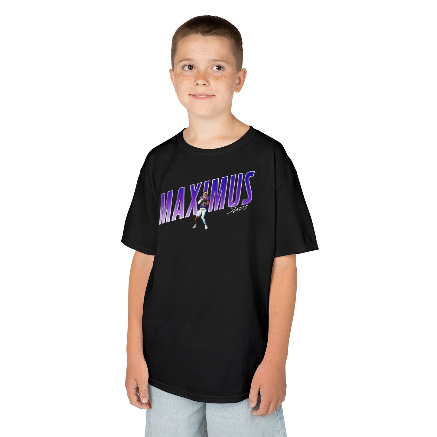 Maximus Sims Cursive Combo Colored Kids Tee