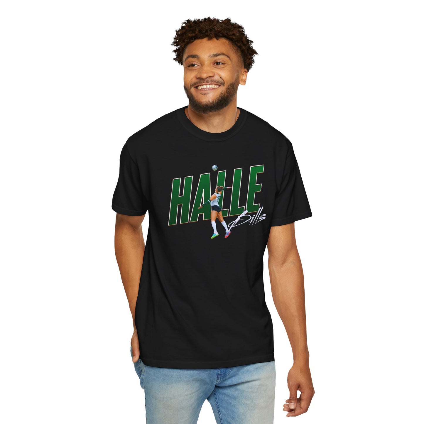 Halle Bills Cursive Combo Colored Premium Tee