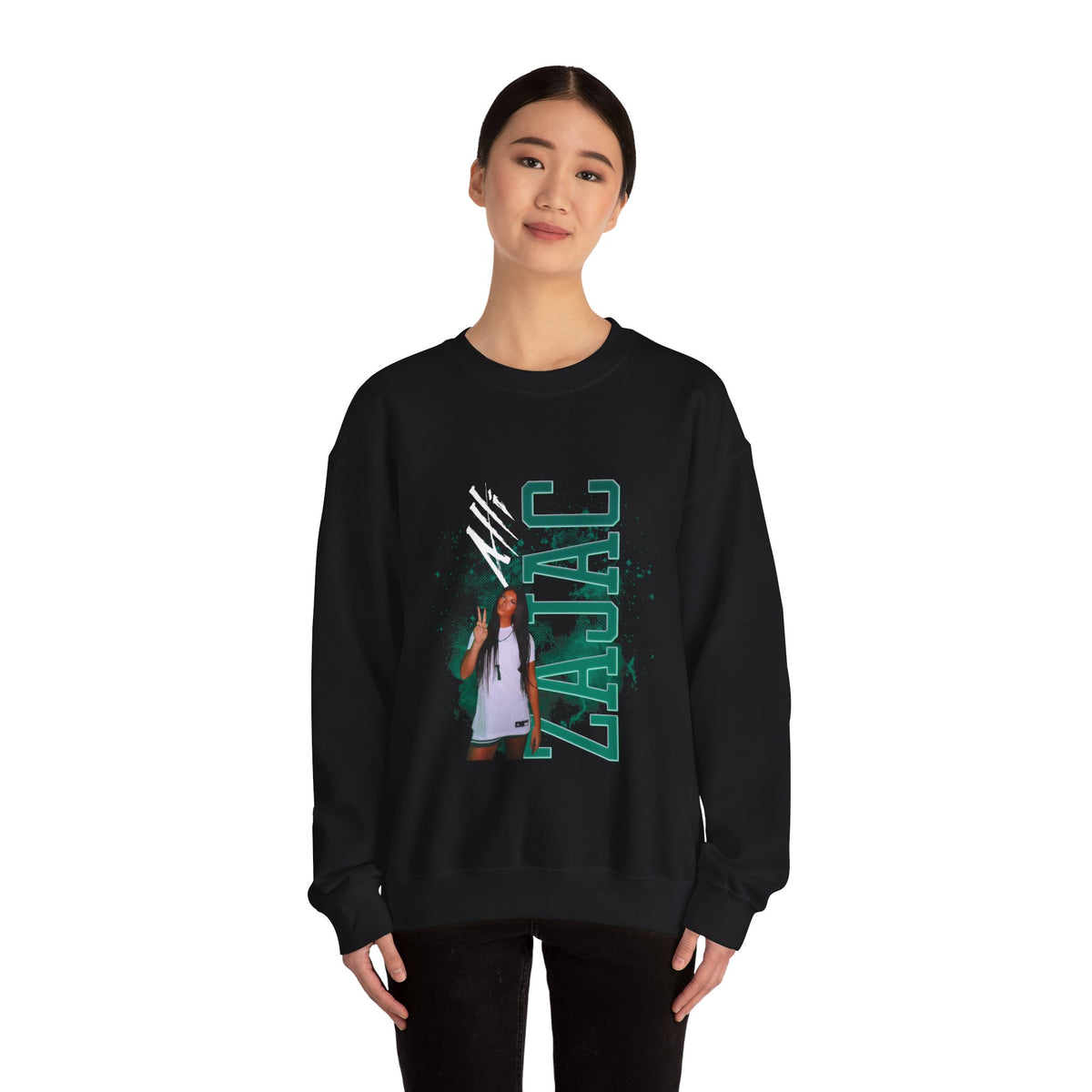 Alli Zajac Vertical Name Crewneck Sweatshirt