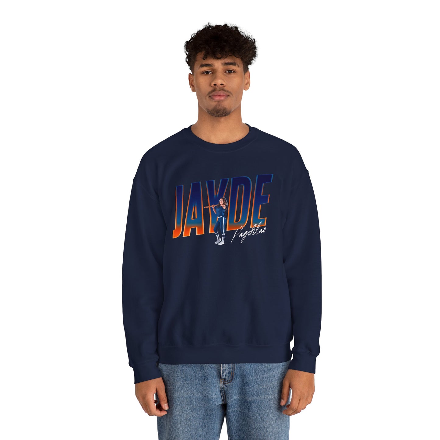 Jayde Pagdilao Cursive Combo Crewneck Sweatshirt