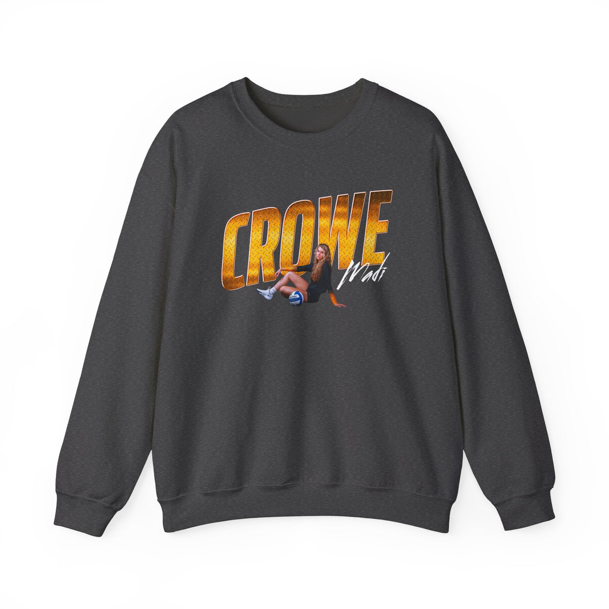Madi Crowe Cursive Combo Colored Crewneck Sweatshirt