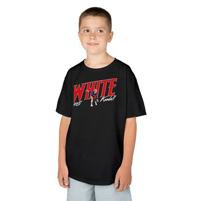 Kendall White Cursive Combo Colored Kids Tee
