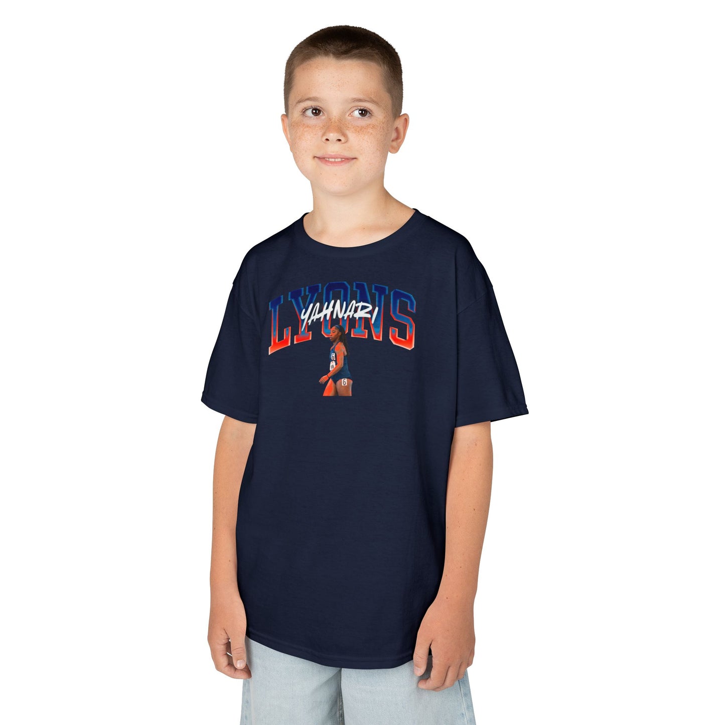 Yahnari Lyons Curved Combo Colored Kids Tee