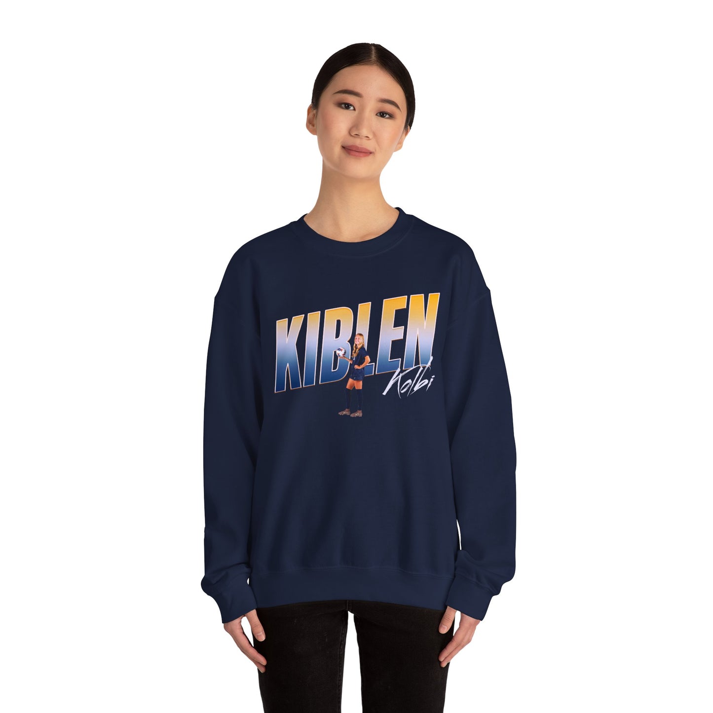 Kolbi Kiblen Cursive Combo Colored Crewneck Sweatshirt