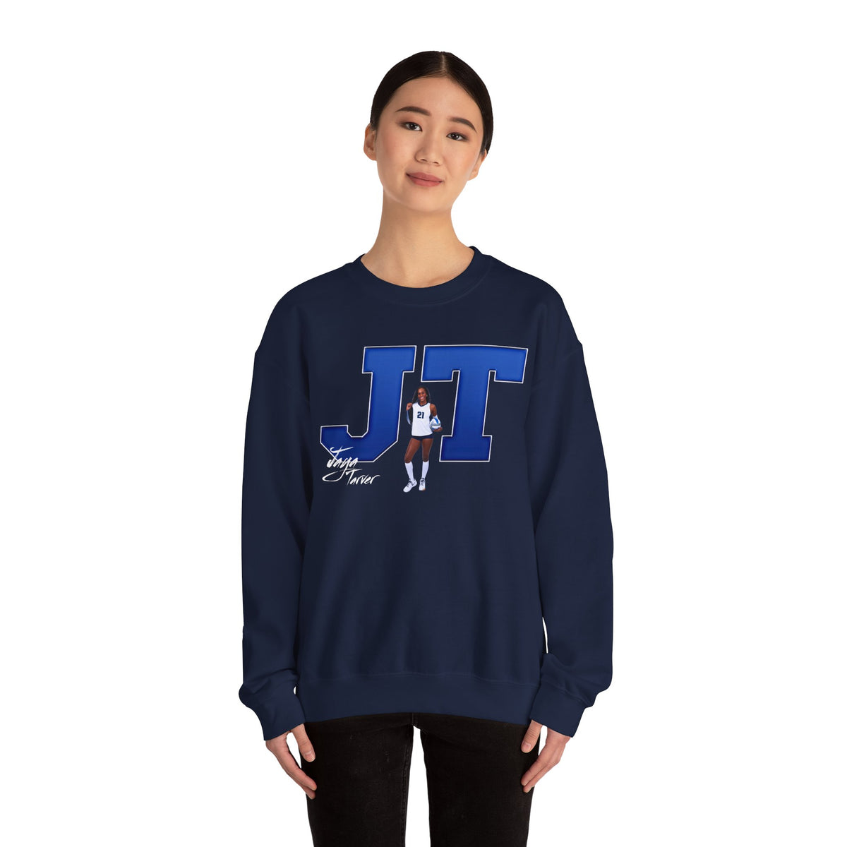 Jaya Tarver Big Initials Crewneck Sweatshirt