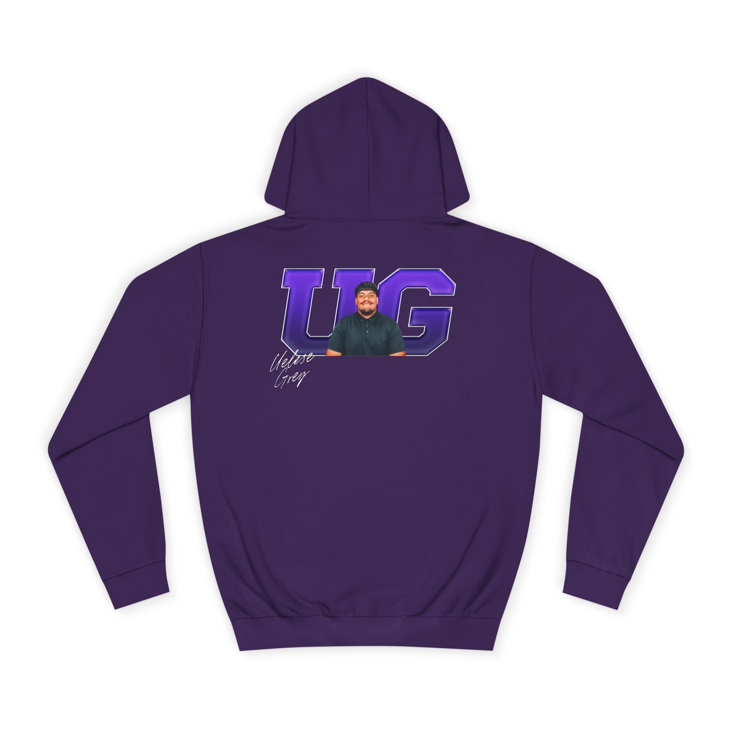 Uelese Grey Big Initials Premium Hoodie