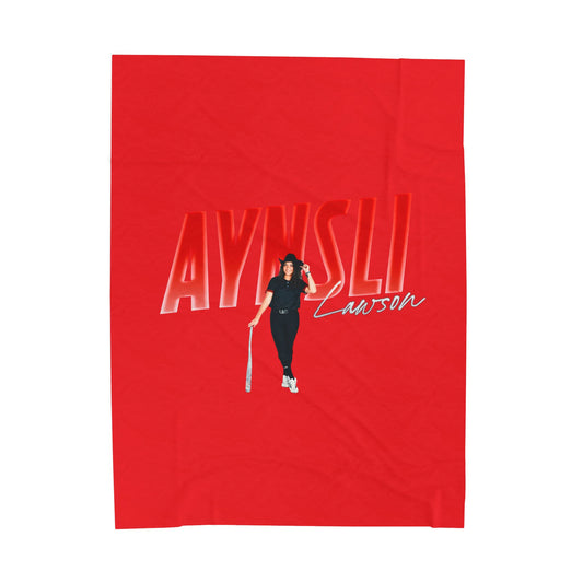 Aynsli Lawson Cursive Combo Colored 60"-80" Plush Blanket