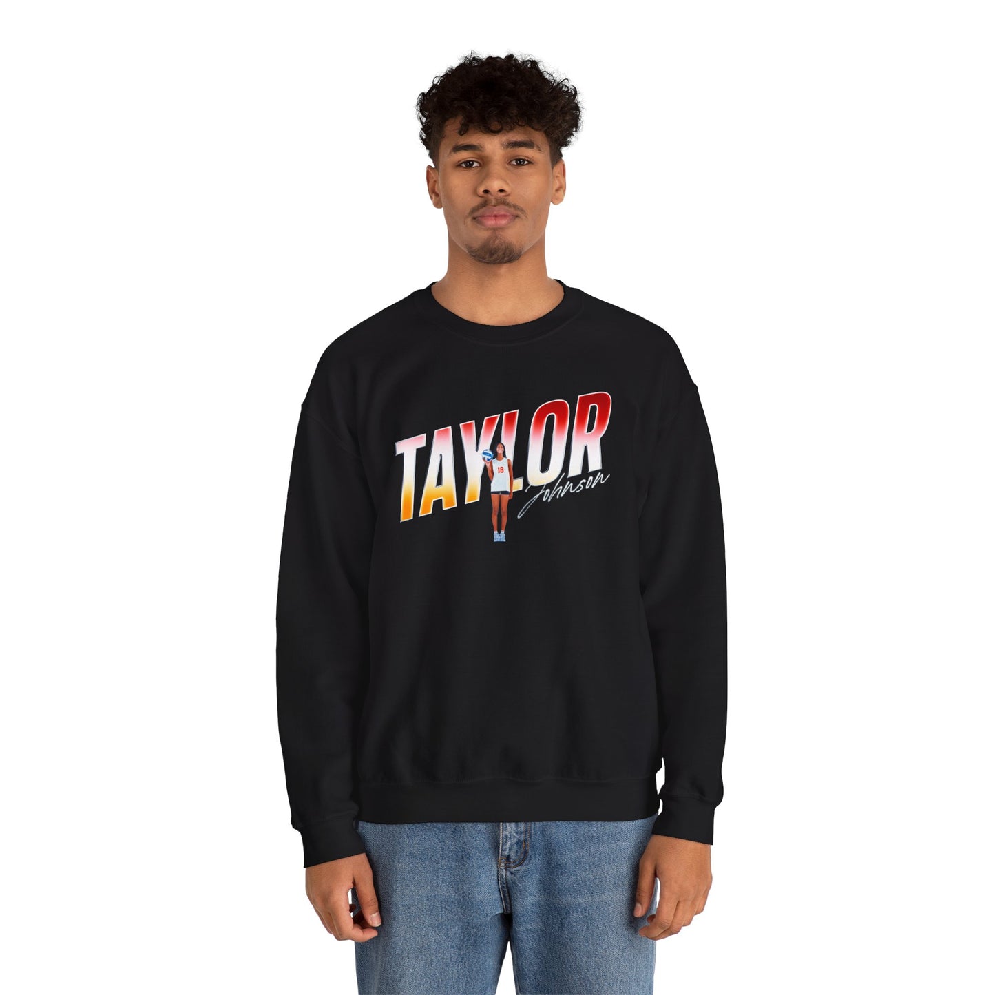Taylor Johnson Cursive Combo Crewneck Sweatshirt